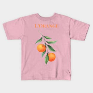 l'Orange Graphic French Word Kids T-Shirt